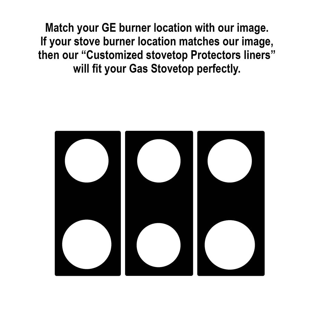 Premium Plus Stove Protectors for GE Gas Range Model ZGP486NDNSS | Custom Cut & Easy to Clean Stove Liner | Made in USA | Perfect for Kitchen Safety & Countertop Protection