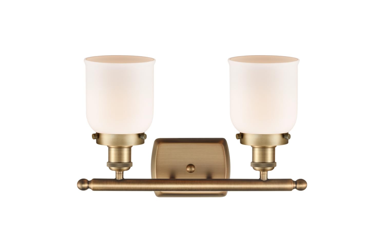 Ballston Collection 916-2W-BB-G51 2-Light LED Bathroom Vanity Light in Brass Finish - Perfect for Modern & Transitional Bathroom Decor
