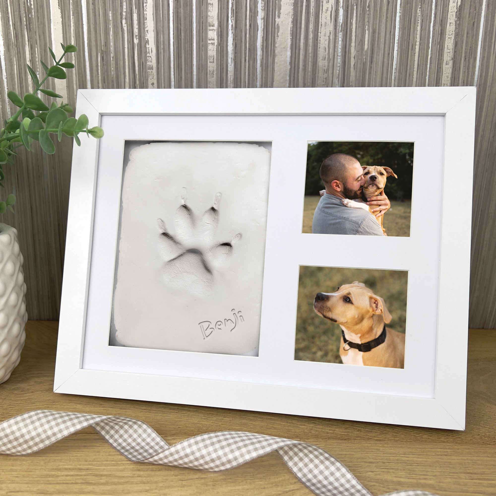 DIY Paw Print Clay Mould & Photo Frame Kit for Pets - Create Lasting Memories with Custom Clay Impressions & Picture Frames (Perfect for Pet Memorials, Gifts & Keepsakes)