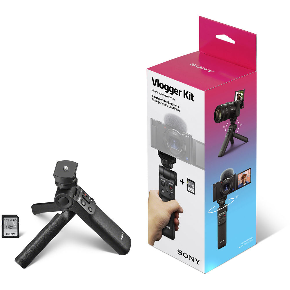 Sony Vlogging Camera Accessory Kit - Includes Microphone, Tripod & LED Light for YouTube, TikTok & Travel Vlogging - Perfect for Content Creators & Beginners