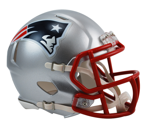 New England Patriots Speed Mini Helmet - Officially Licensed NFL Collectible for Fans, Display & Gifting - Perfect for Home, Office, or Man Cave Decor