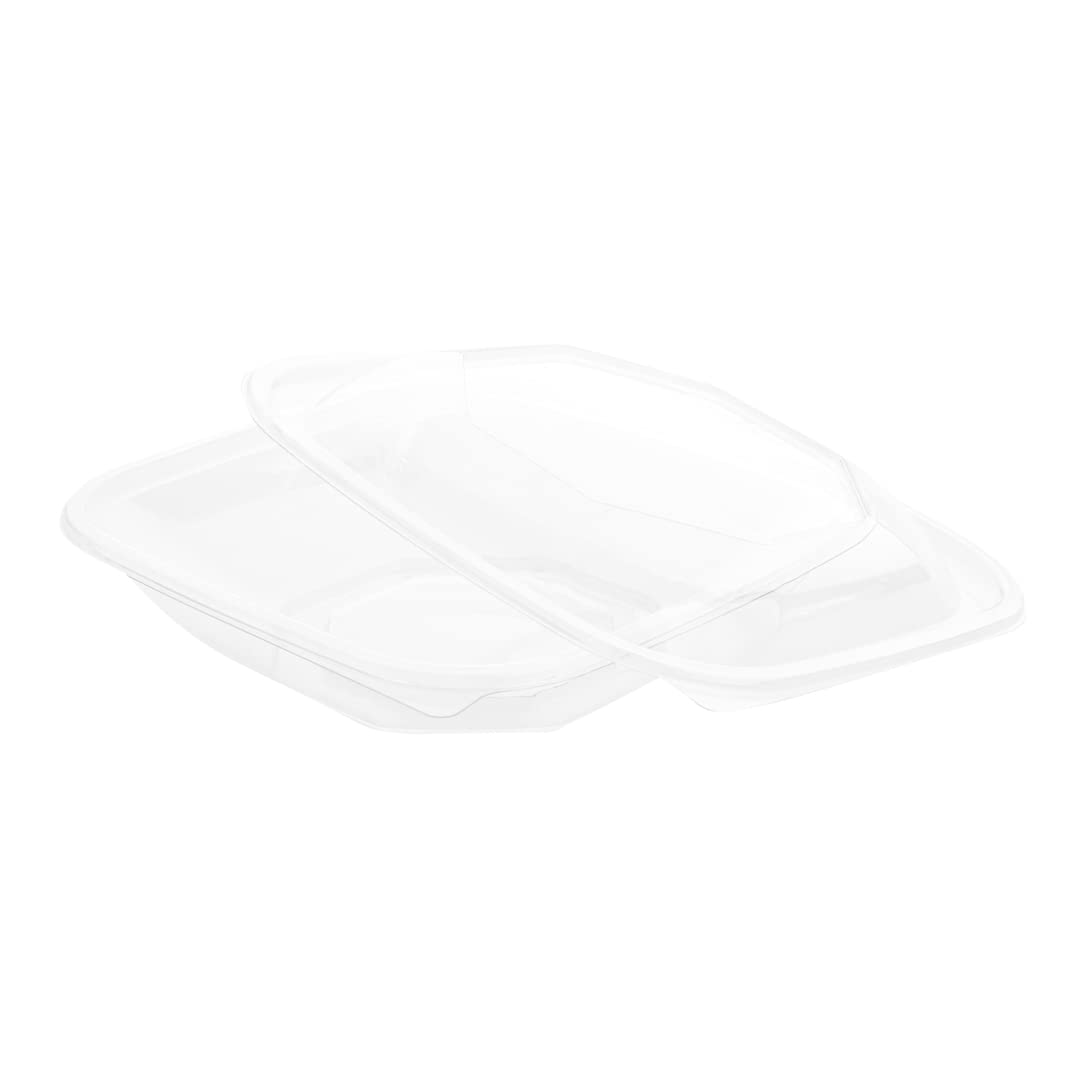 Restaurantware Thermo Tek 25.4oz Clear Plastic Salad Bowls with Lids - 100-Pack Freezable, Anti-Fog Disposable Food Containers for Takeout, Meal Prep & Catering | Perfect for Salads, Soups, Noodles & Party Serving