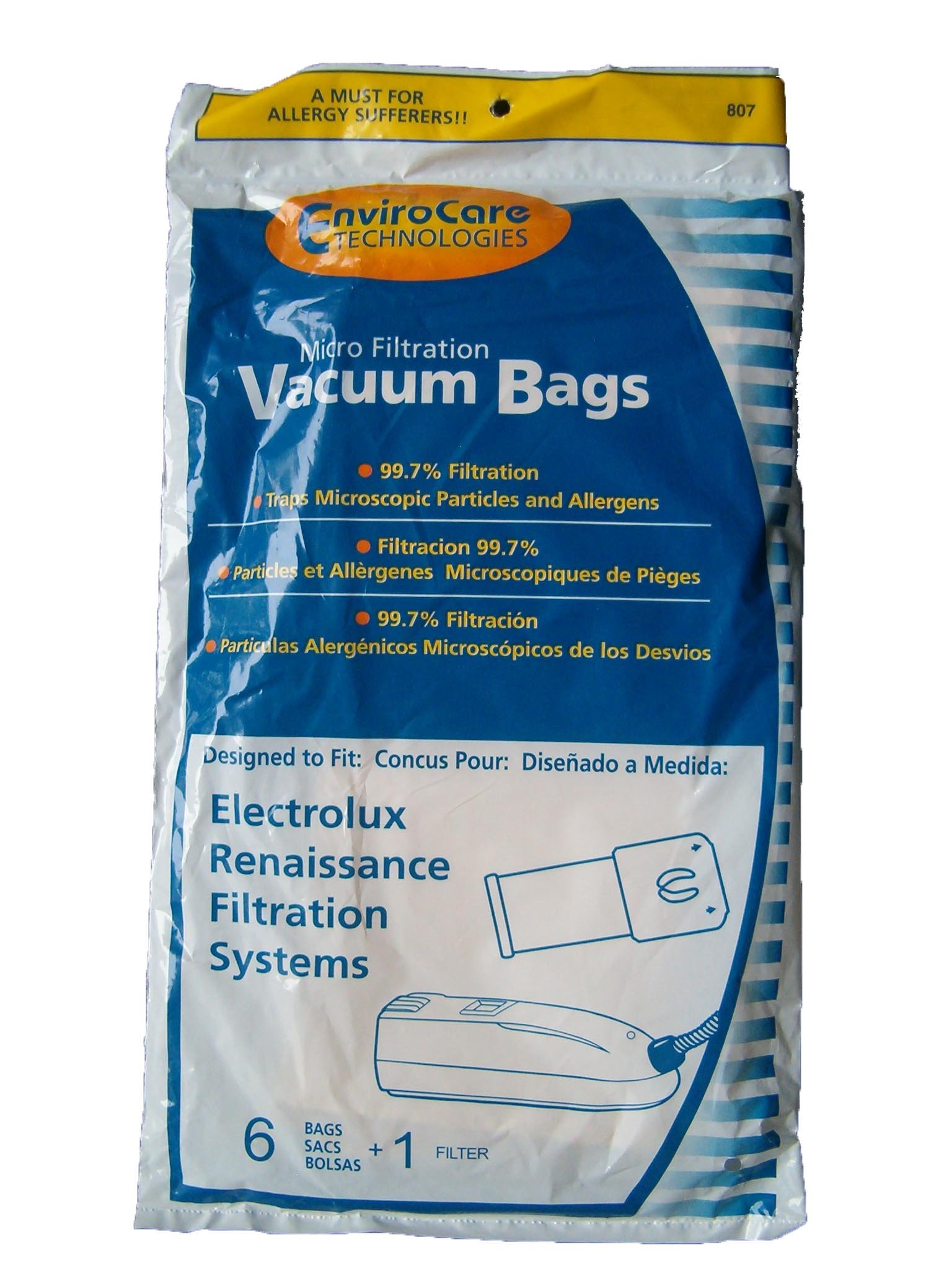 18 EnviroCare Replacement Vacuum Bags Compatible with Electrolux Renaissance Micro Filtration Style R + 3 HEPA Filters - Perfect for Pet Hair, Allergen Reduction & Deep Cleaning