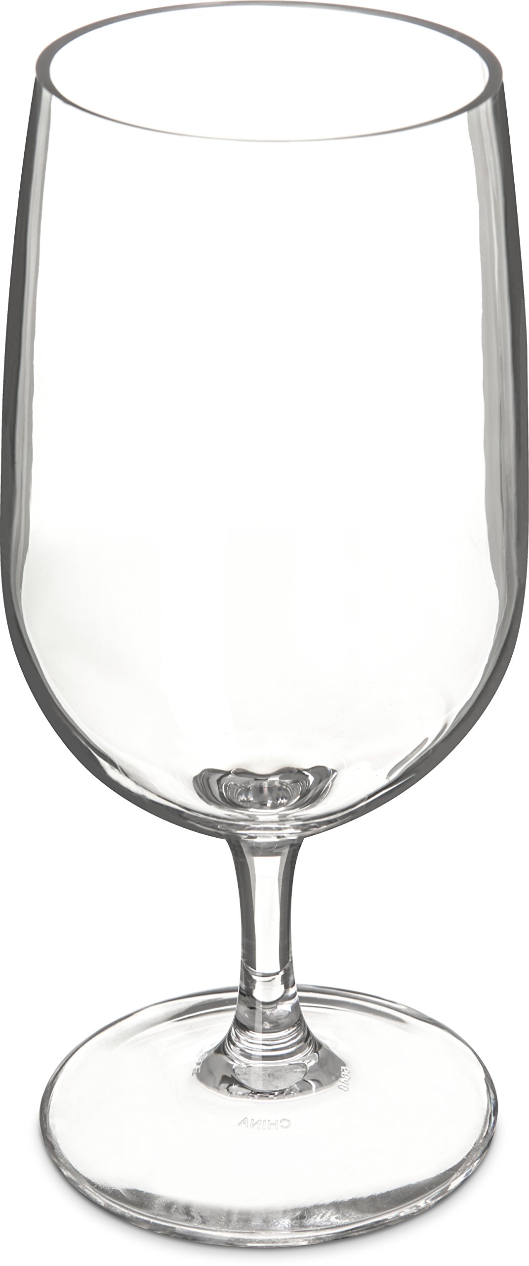 Carlisle Alibi 15 oz Clear Round Plastic Water Glasses for Restaurants, Catering & Kitchens - Durable Drinkware for Iced Tea, Juice & Beverages - Pack of 24