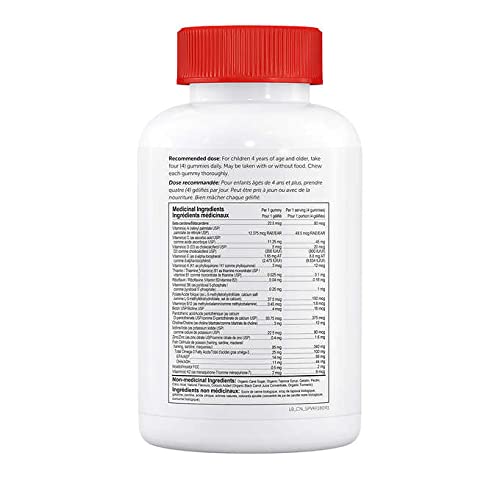 SmartyPants Kids Complete Multivitamin with Omega-3 Fish Oil - 180 Gummy Vitamins for Immune Support, Brain Development & Heart Health | Delicious Berry Flavor for Picky Eaters | Perfect for School Lunchboxes & After-School Snacks