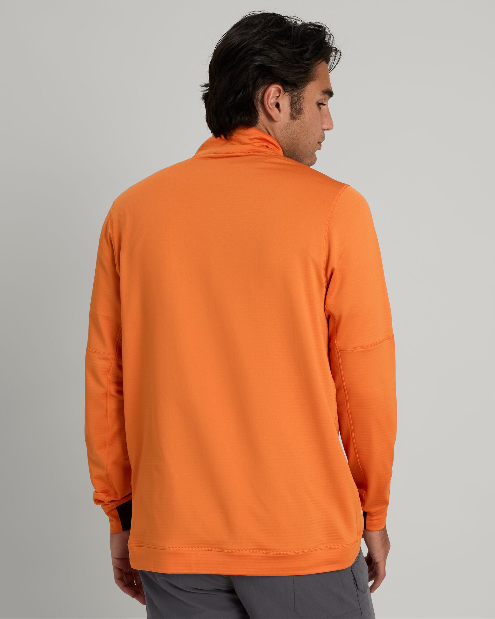 WELL.DER.NESS Men's Quarter Zip Pullover Fleece Sweatshirt - Lightweight, Breathable & Comfortable for Squash, Running, Gym & Outdoor Activities