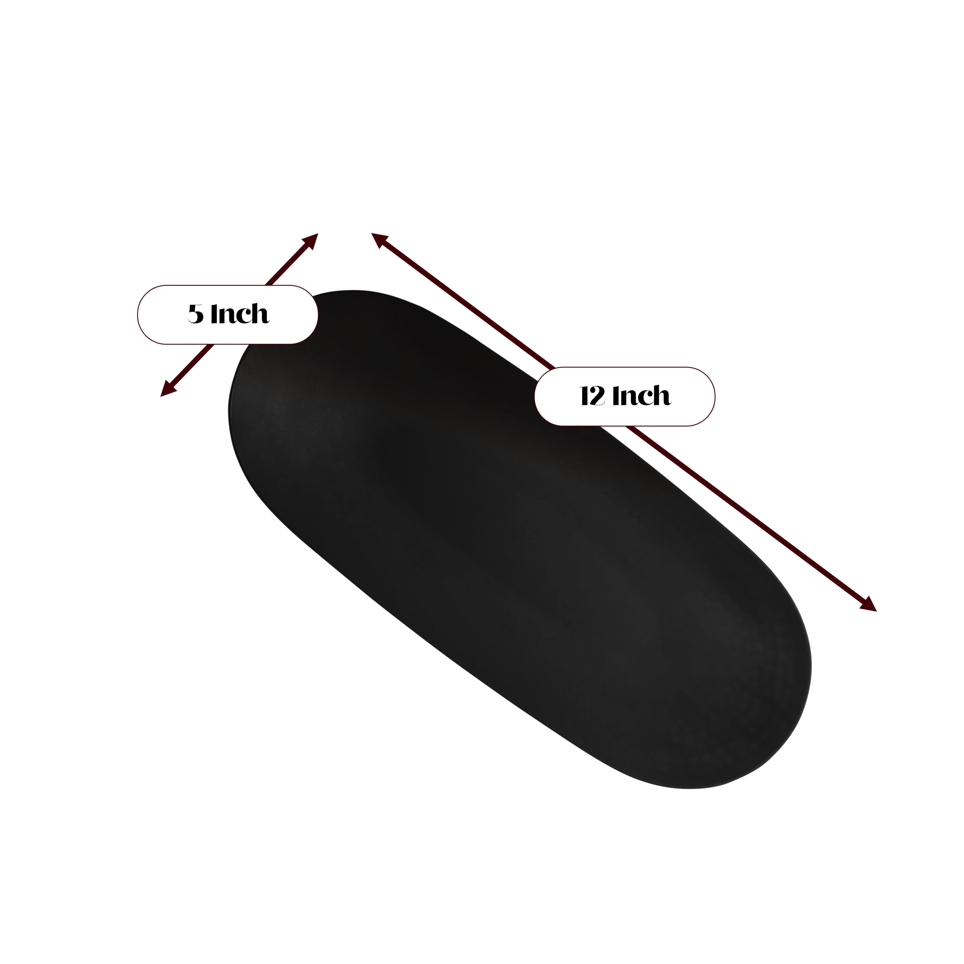 2 Pack Black Plastic Oval Pebbled Serving Dishes - Elegant Appetizer Plates for Parties, Weddings, and Home Entertaining