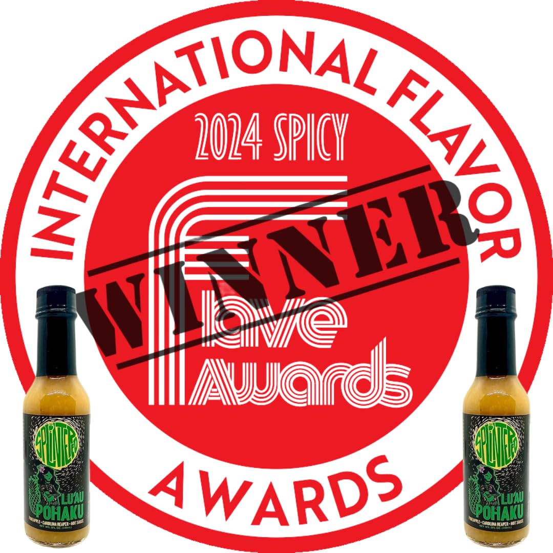 Splintered Sauce Lu'Au Pohaku Hot Sauce - Pineapple & Carolina Reaper Tropical Fusion - Extra Hot Hawaiian Chili Pepper Sauce - Perfect for Tacos, Wings, BBQ & Seafood Dishes