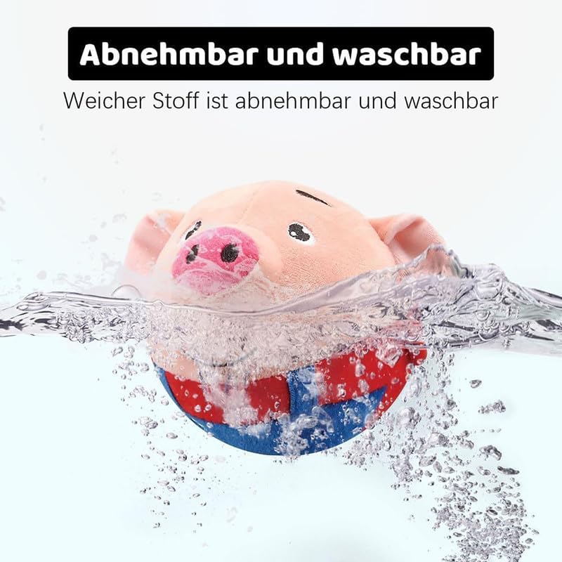 2024 Upgraded Interactive Squeaky Moving Dog Toy - Active Plush Pig Ball with Electronic Sound, Washable & Bounce for Puppy Playtime - Perfect for Indoor Fun, Training, and Boredom Relief for Dogs