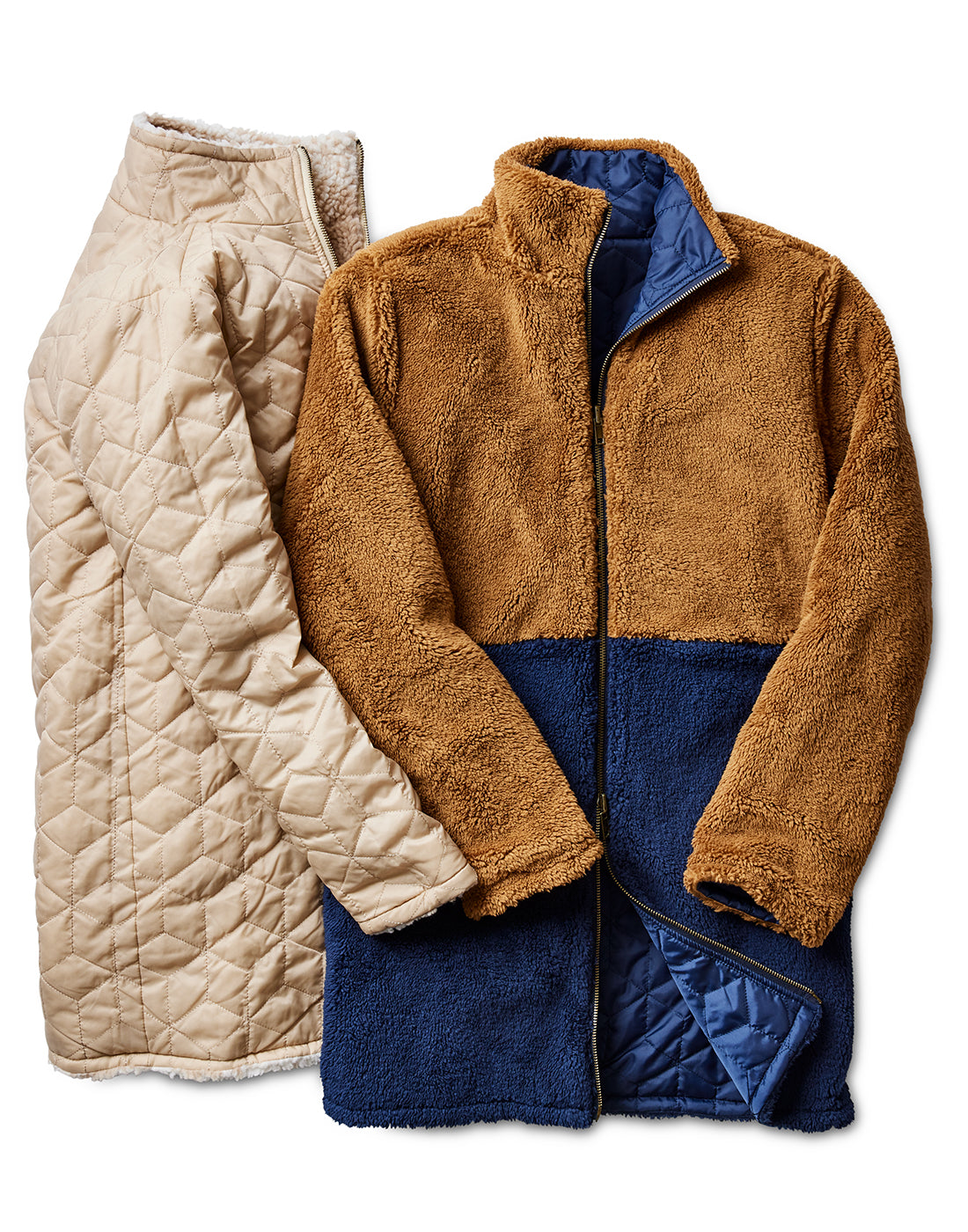 Mason Reversible Jacket for Men & Women - Cocoa/Navy Waterproof Windbreaker - Lightweight Outdoor Jacket for Hiking, Camping & Travel - FINAL SALE
