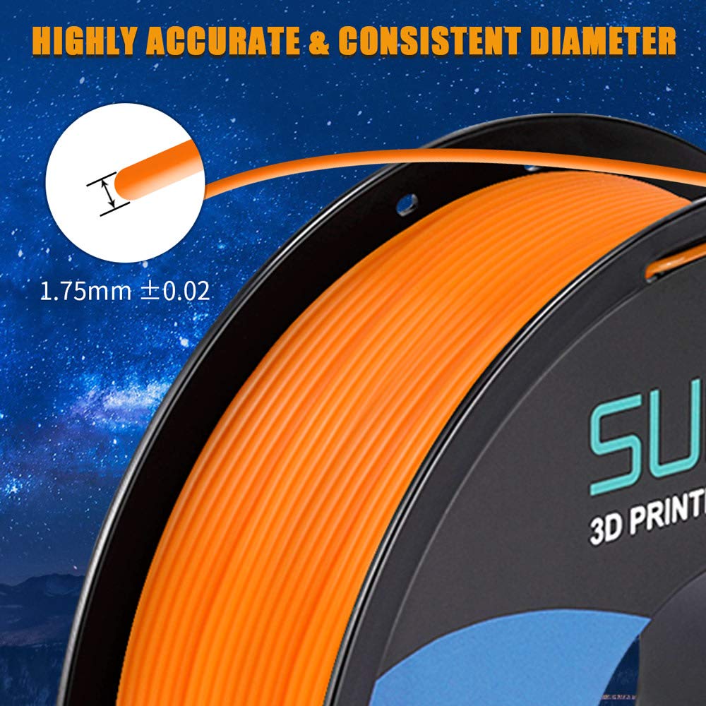 SUNLU PLA Filament 1.75mm 10KG (22LBS) for 3D Printing - High Precision +/-0.02mm Tolerance - Includes 10 Colors PLA Plus - Perfect for 3D Printers, 3D Pens & DIY Projects