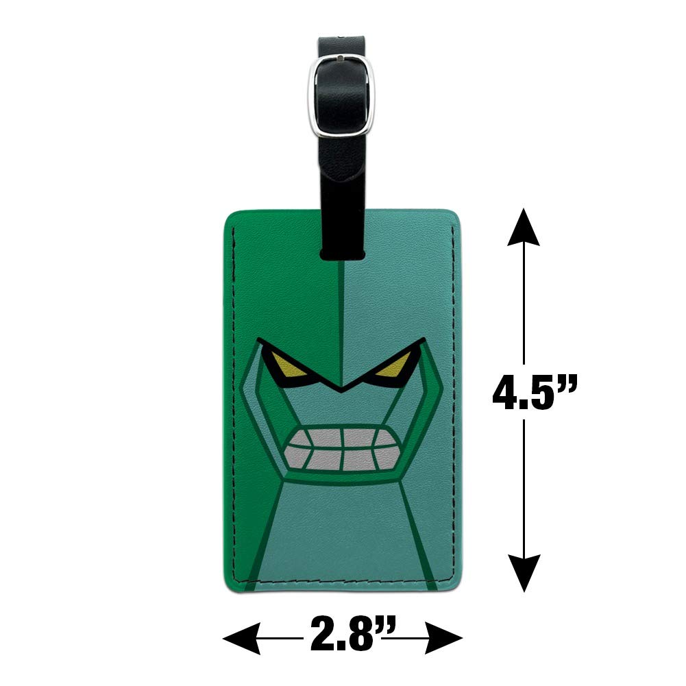 Ben 10 Diamondhead Rectangle Leather Luggage Tag - Durable Suitcase ID Tag for Travel Bags - Perfect for Kids Carry-On, Backpacks & Suitcase Identification