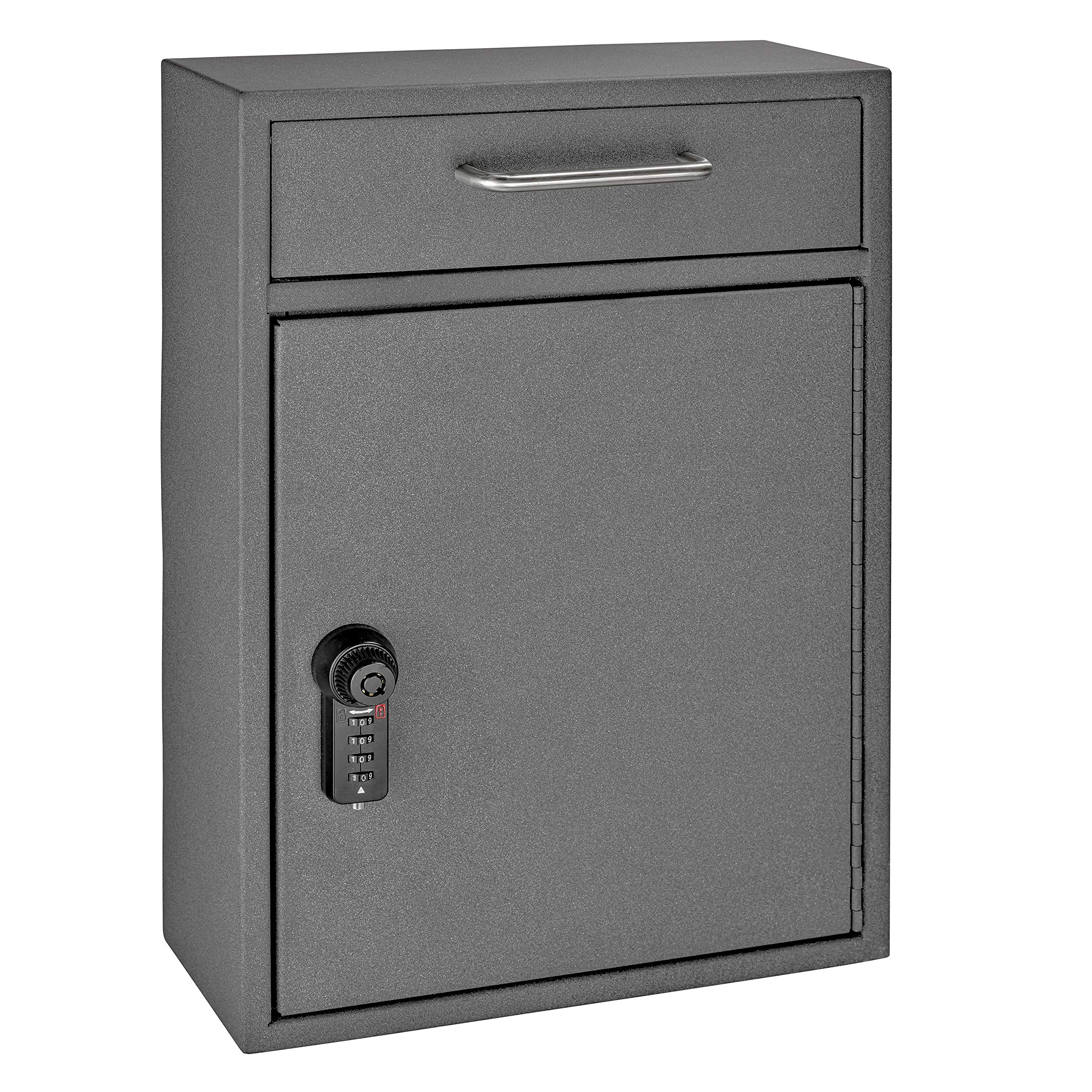 Mail Boss 8152 Key Boss - Heavy Duty Commercial Grade Steel High Security Adjustable Key Cabinet - 105 Position Key Organizer with Combination Lock - Granite Finish - Ideal for Offices, Hotels & Property Management Security