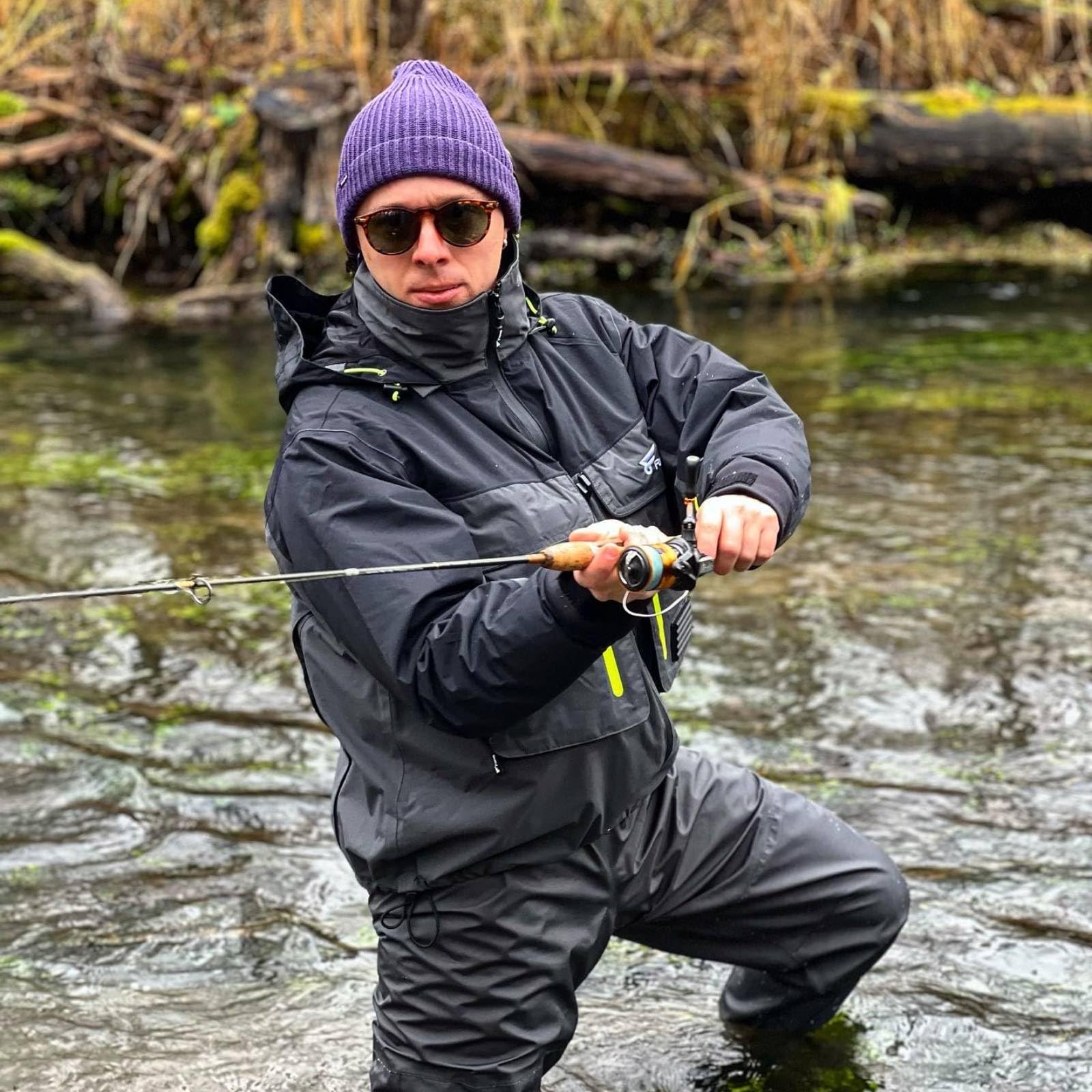 8 Fans Breathable Waterproof Fishing Wading Jacket for Men & Women - Lightweight Rain Jacket for Fly Fishing, Kayaking & Outdoor Adventures