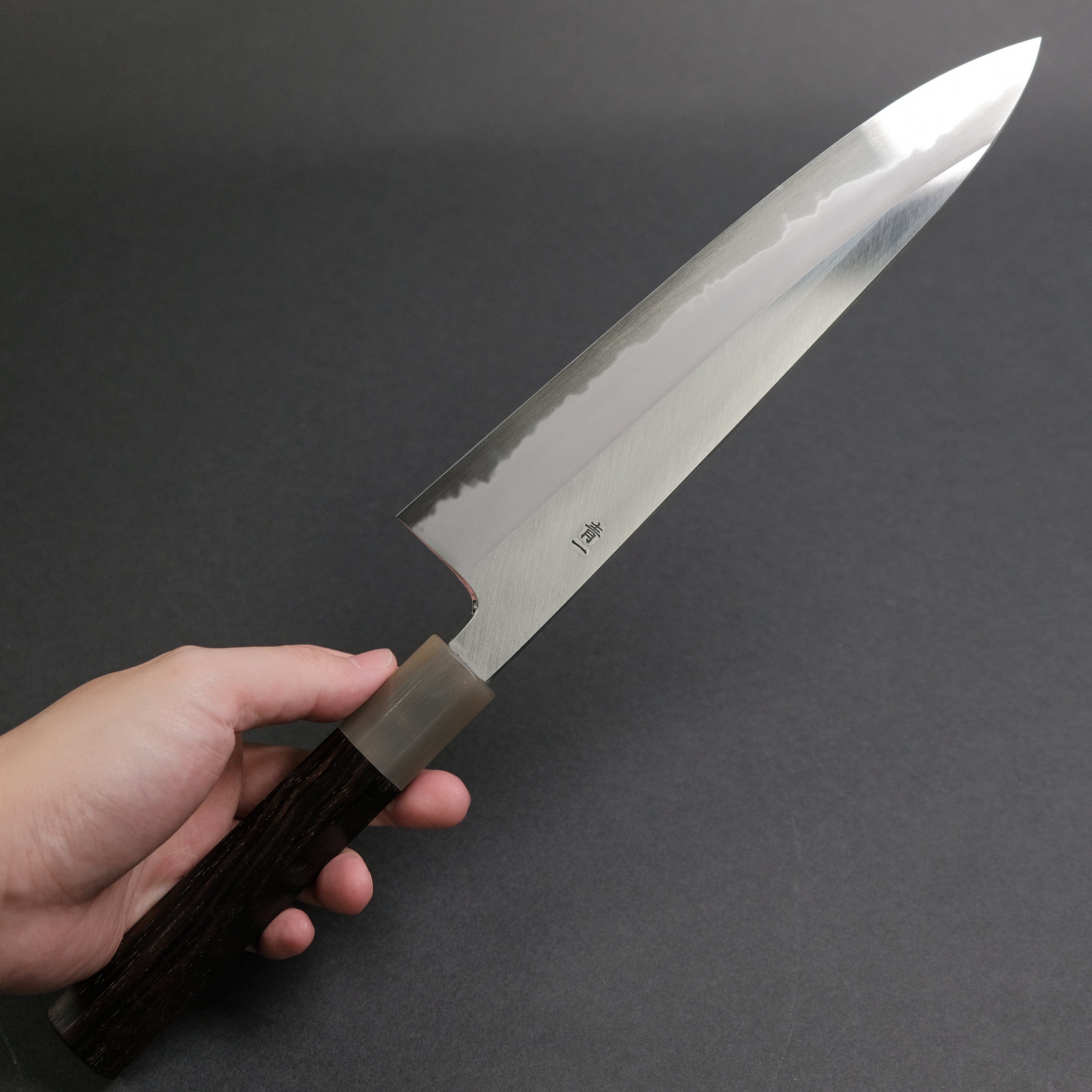 Hitohira Tanaka Kyuzo Blue #1 Migaki Gyuto 240mm Japanese Chef Knife - Taihei Makassar Ebony Handle - Perfect for Sushi, Meat Slicing & Professional Kitchen Use