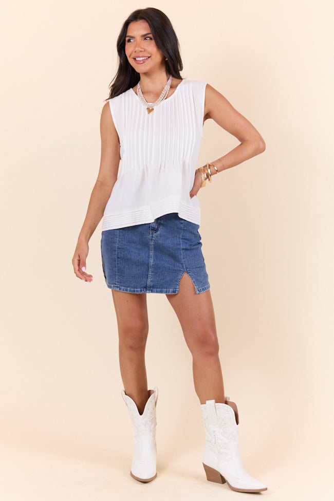 Perfect Promises Ivory Woven Top for Women - Elegant Lace Trim Blouse for Casual Wear & Special Occasions | Breathable Summer Tops | Boho Chic Style