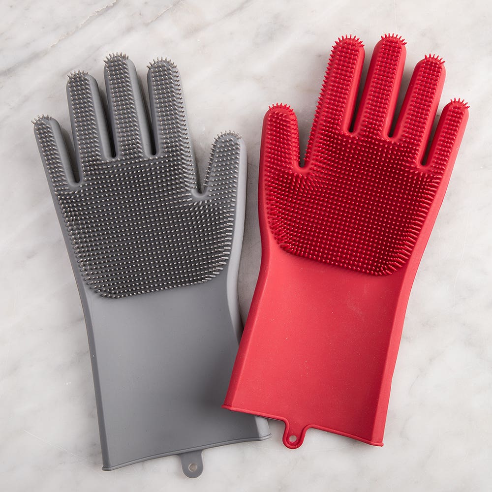 LUCIANO GOURMET Washing Sponge Glove - Premium Kitchen Cleaning Gloves for Dishes, Pots & Pans - Durable Scrub Gloves for Household Cleaning - Perfect for Dishwashing, Car Washing & Pet Bathing