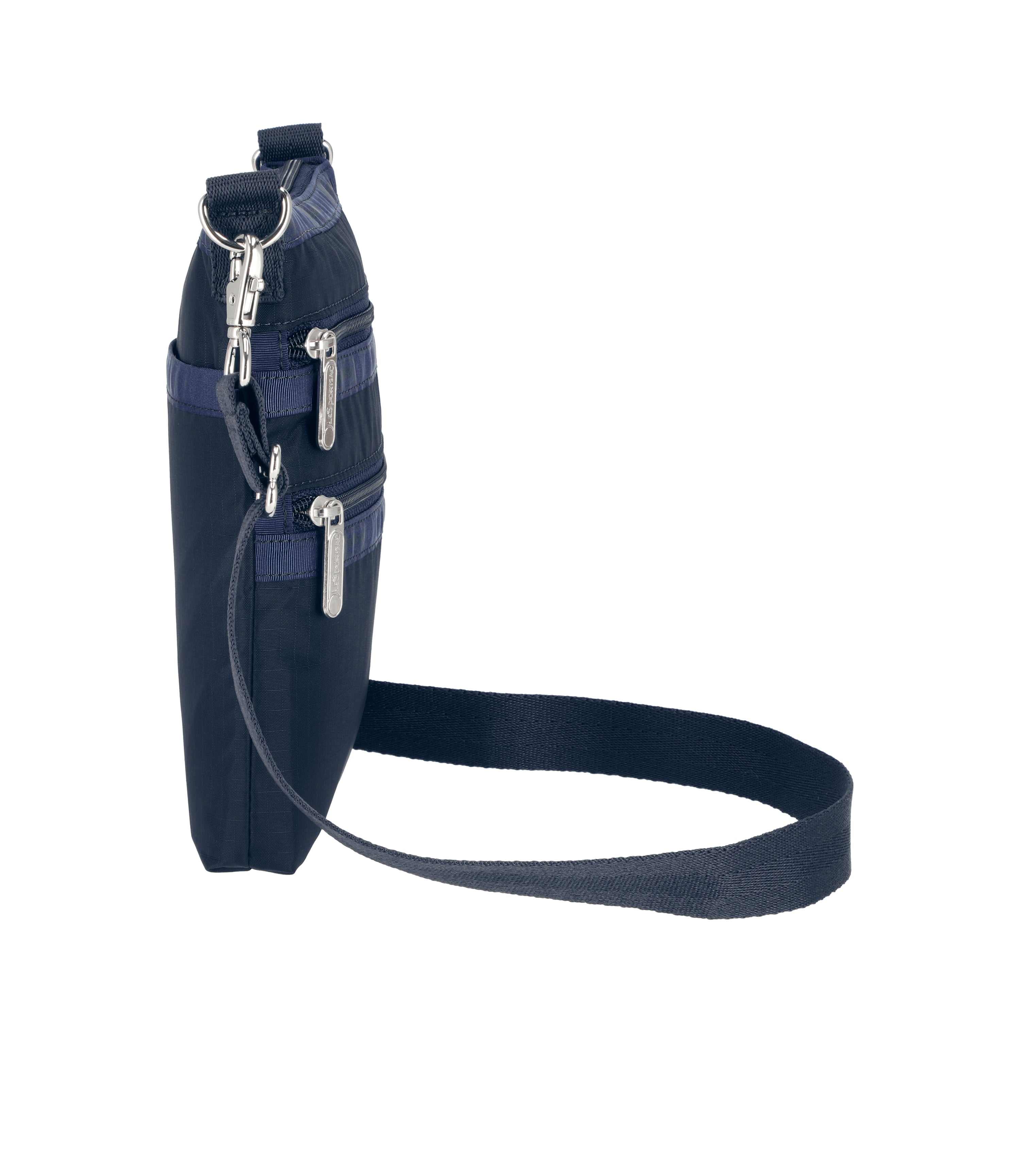 Waterproof Crossbody Bag with 3 Zippers - Deep Sea Navy Blue Hands-Free Shoulder Bag 4007 R111 for Travel, Hiking & Everyday Use