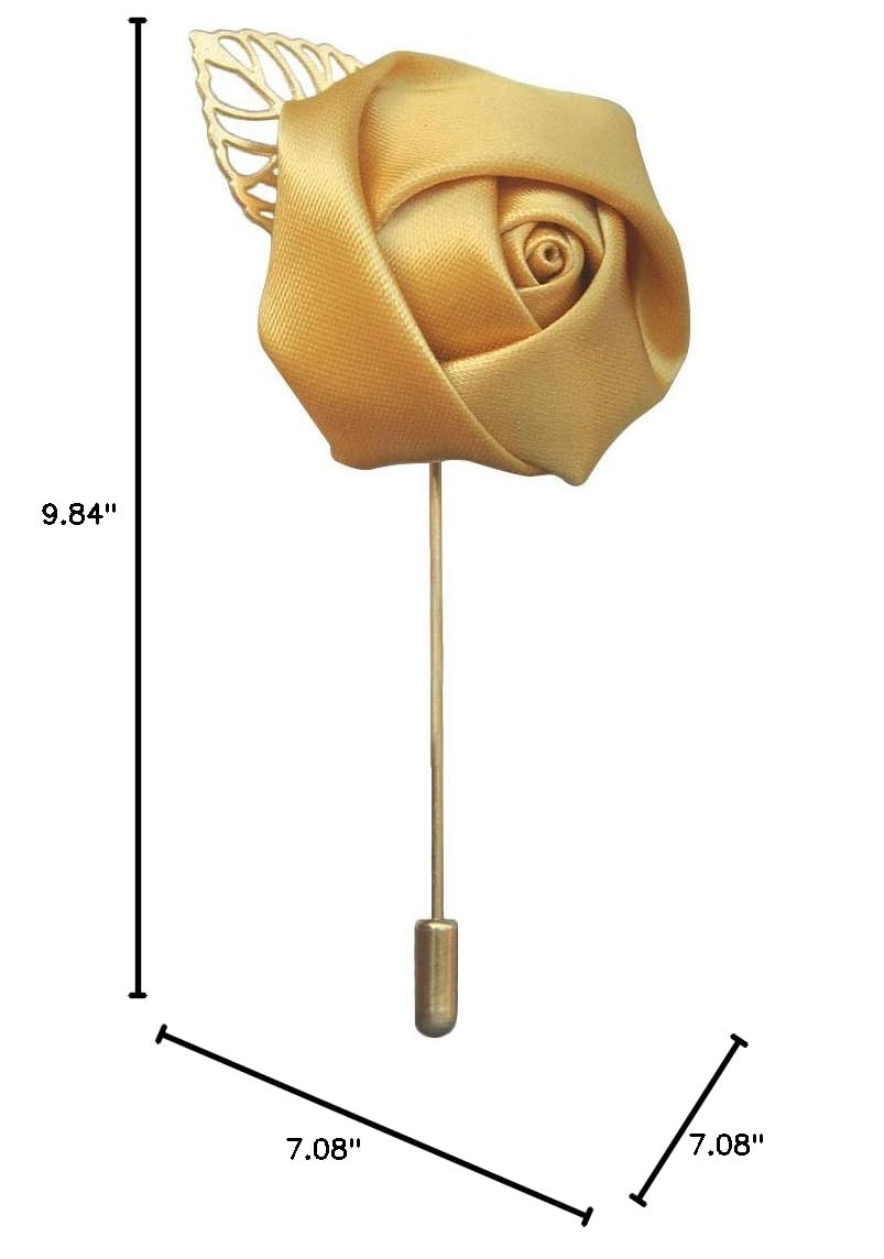 Handmade Artificial Satin Rose Bouquet - Bridal Bouquet for Bride, Bridesmaid Bouquets, Toss Bouquet (Gold) - Perfect for Weddings, Bridal Showers & Special Occasions