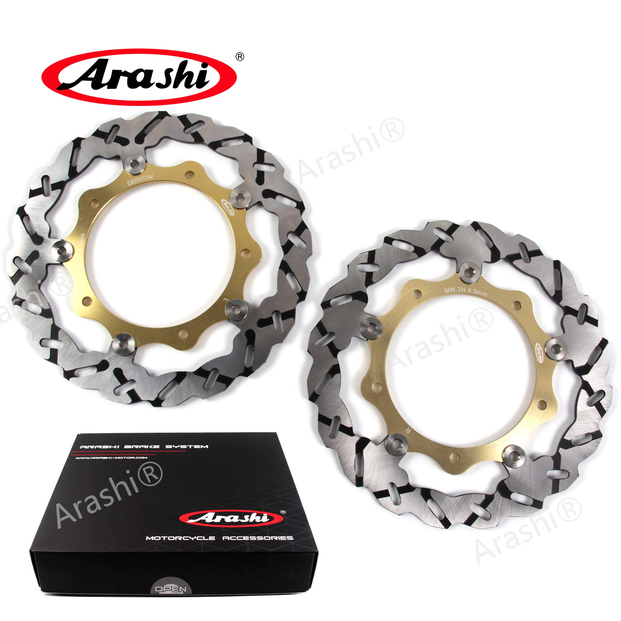 Arashi Front Brake Disc Rotor for Yamaha X-MAX YP125R/250R (2014-2017) - Gold ABS Compatible Motorcycle Brake Rotor - Perfect for City Commuting & Performance Riding