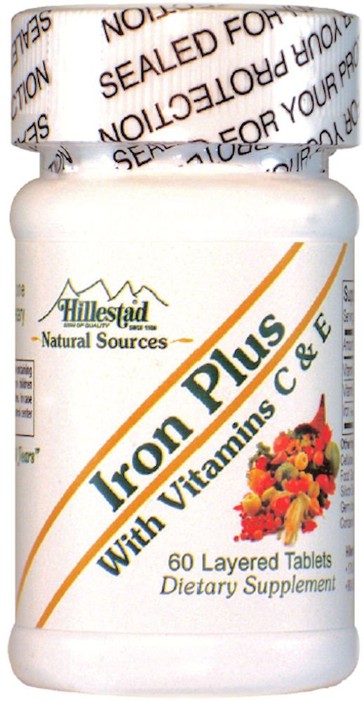 Iron with Vitamin C & E Supplement - 60 Layered Tablets for Energy Boost & Immune Support - Perfect for Active Lifestyles & Daily Wellness