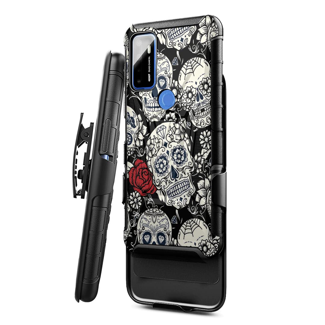 Military Shockproof Cricket Dream 5G Case with Kickstand - Heavy Duty Black Cover for AT&T Radiant Max 5G | Perfect for Outdoor & Active Use