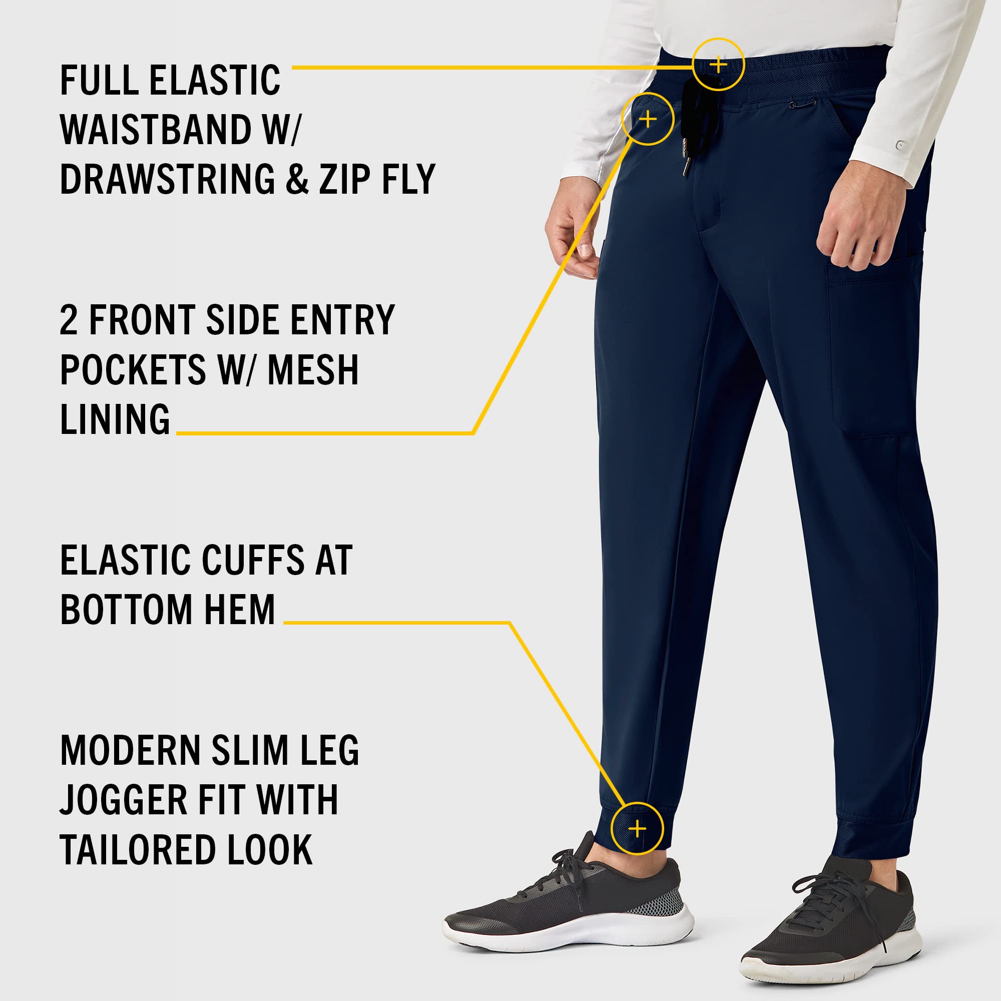 Carhartt Men's Comfort Cargo Jogger Pants - Durable Workwear with Utility Pockets for Construction, Hiking & Outdoor Activities