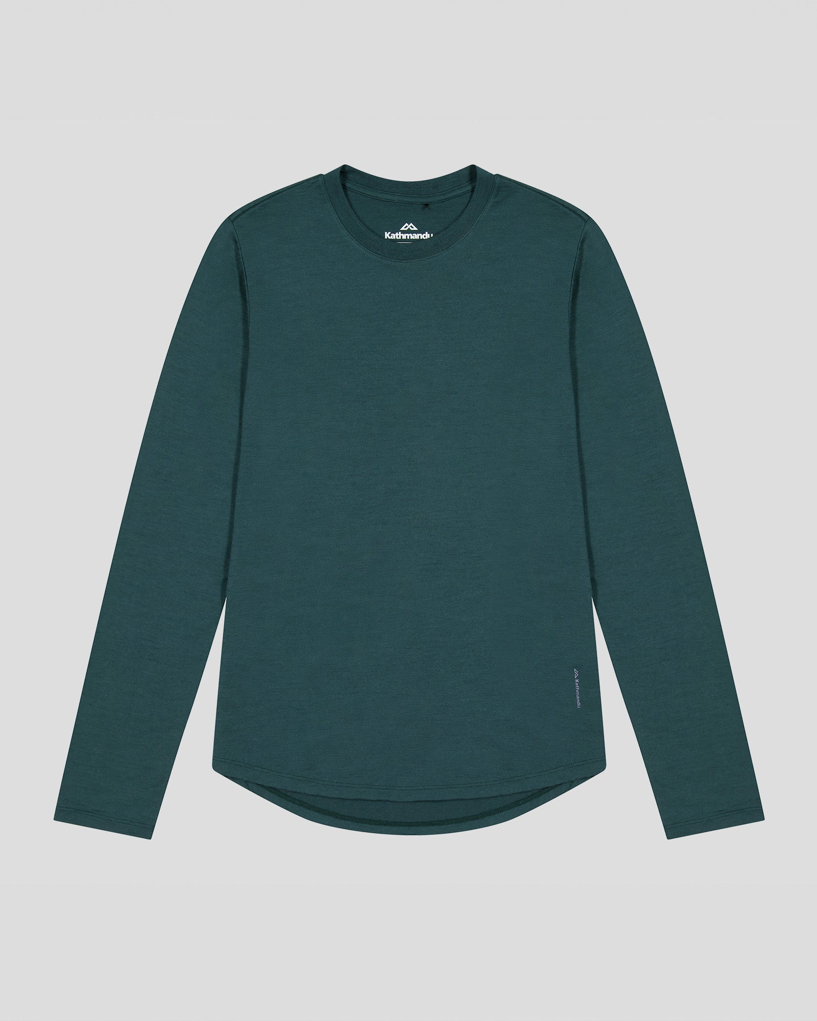 100% Merino Wool Long Sleeve Crew Neck Top for Women - Soft & Warm Winter Base Layer - Perfect for Hiking, Travel & Cold Weather Activities (Deep Forest)