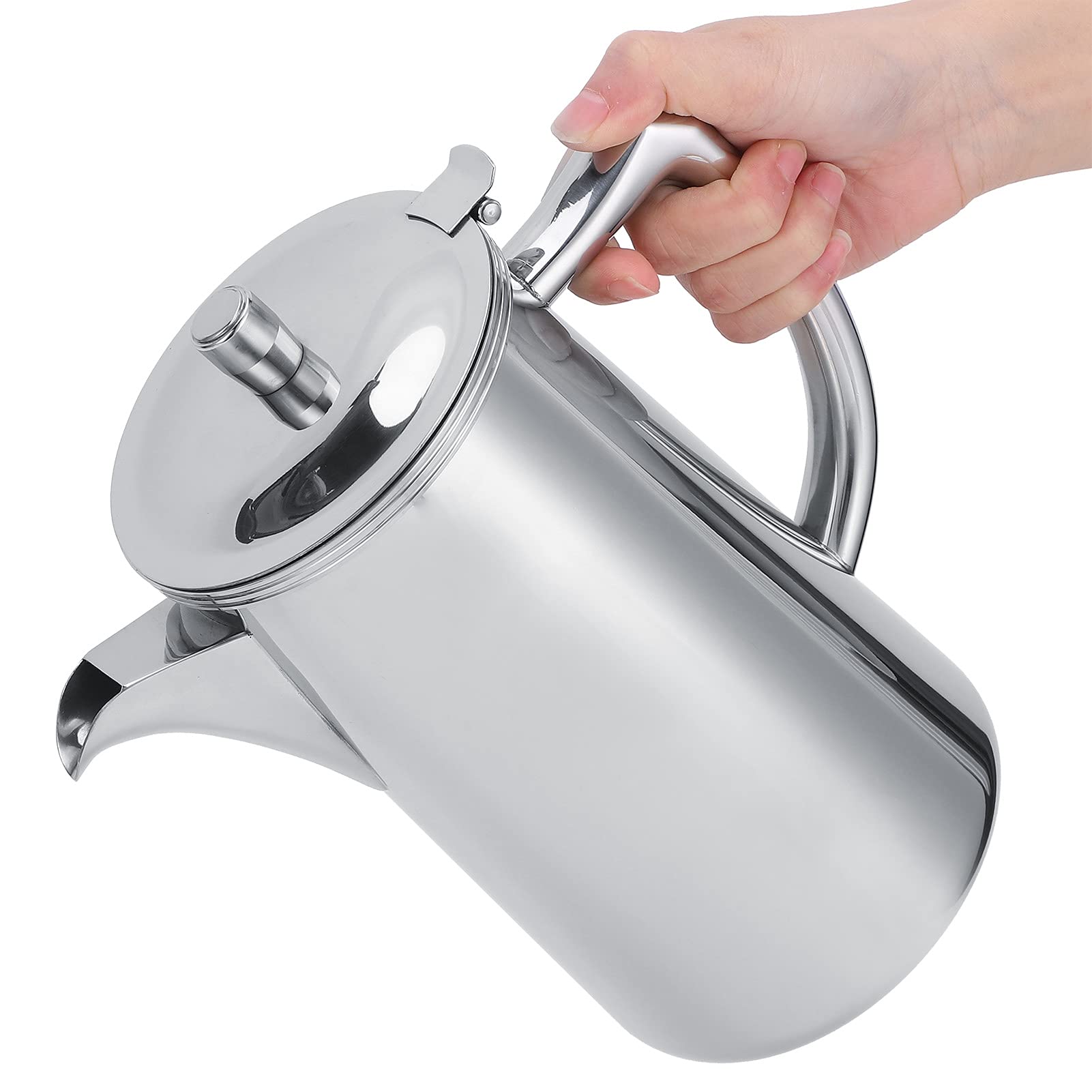 Premium Stainless Steel Tea Infuser Pot - Durable Loose Leaf Tea Brewer with Handle for Home, Office & Travel - Perfect for Green Tea, Herbal Tea & Iced Tea Brewing