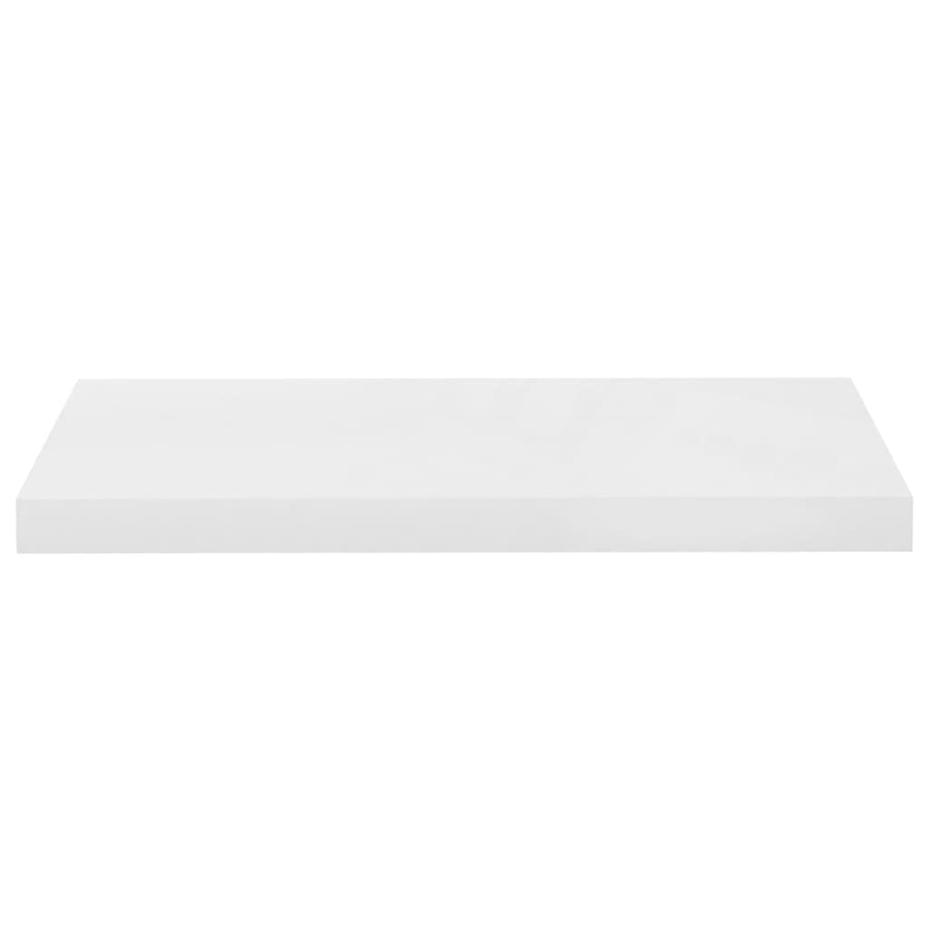 Modern Floating Shelves for Wall - White High Gloss MDF Wall Mounted Shelves (23.6