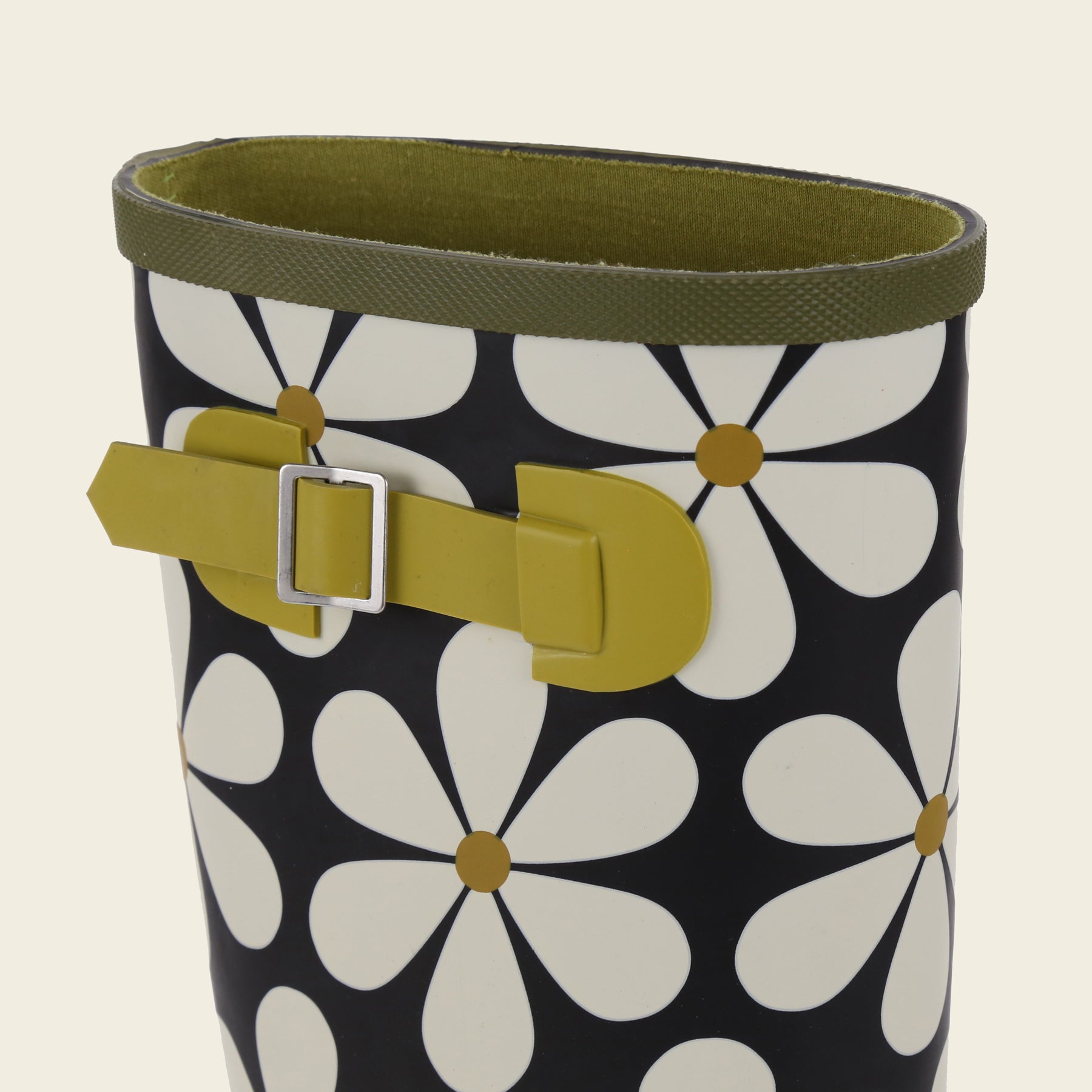 Welly Hi II Black Daisy Seagrass Basket - Natural Storage Organizer for Home Decor, Laundry, Toys & Office Supplies | Eco-Friendly Handwoven Design