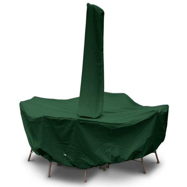 Round/Square Waterproof Outdoor Dining Table Cover with Umbrella Hole - All-Weather Protection for Patio, Deck, and Garden Furniture