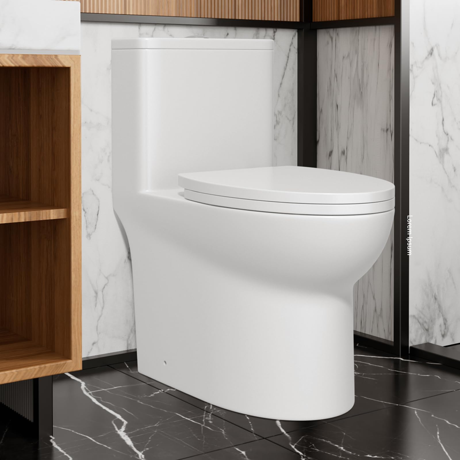 Dual Flush Elongated One Piece Toilet - 12
