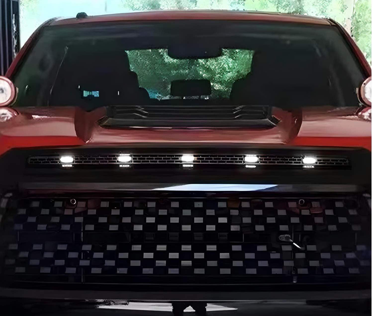 5-Section White Full LED Hood Bulge Grille Lighting Kit for 2014-2021 Toyota Tundra - Off-Road & Night Driving Enhancement