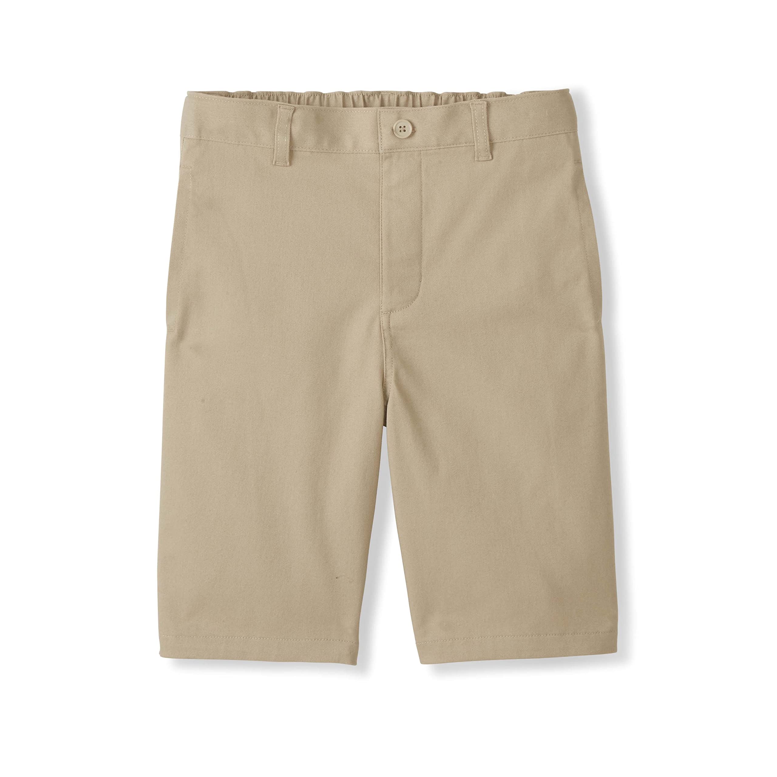 French Toast Boys' Adaptive Flat Front Shorts with Hook & Loop Closure & Elastic Waistband - Comfortable Stretchy Casual Pants for Kids with Special Needs, Perfect for School, Play & Everyday Wear