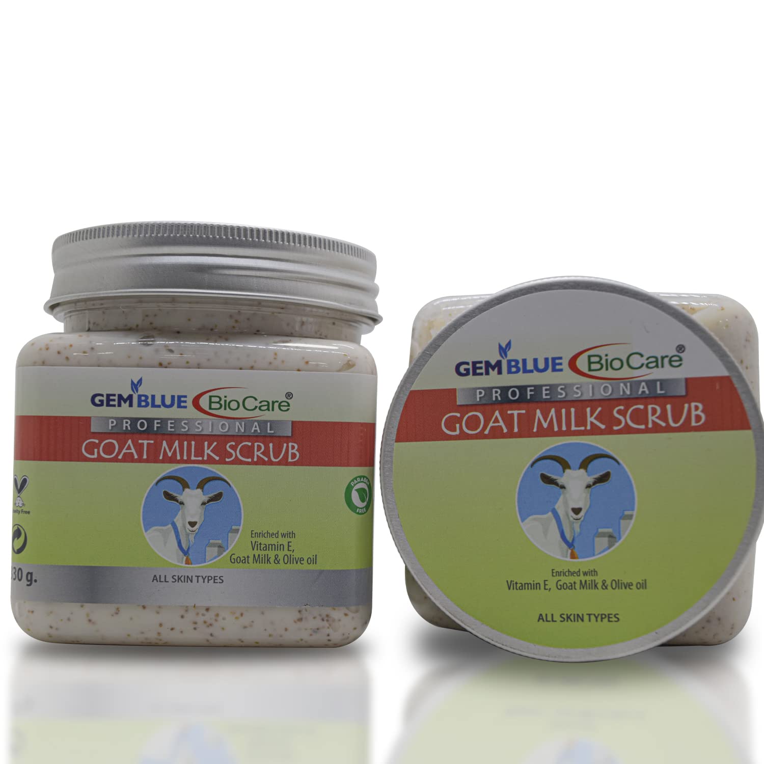 Biocare Professional Goat Milk Scrub 330ml - Natural Exfoliating Face & Body Scrub for Smooth Skin - Perfect for Dry Skin Care & Spa Treatments at Home