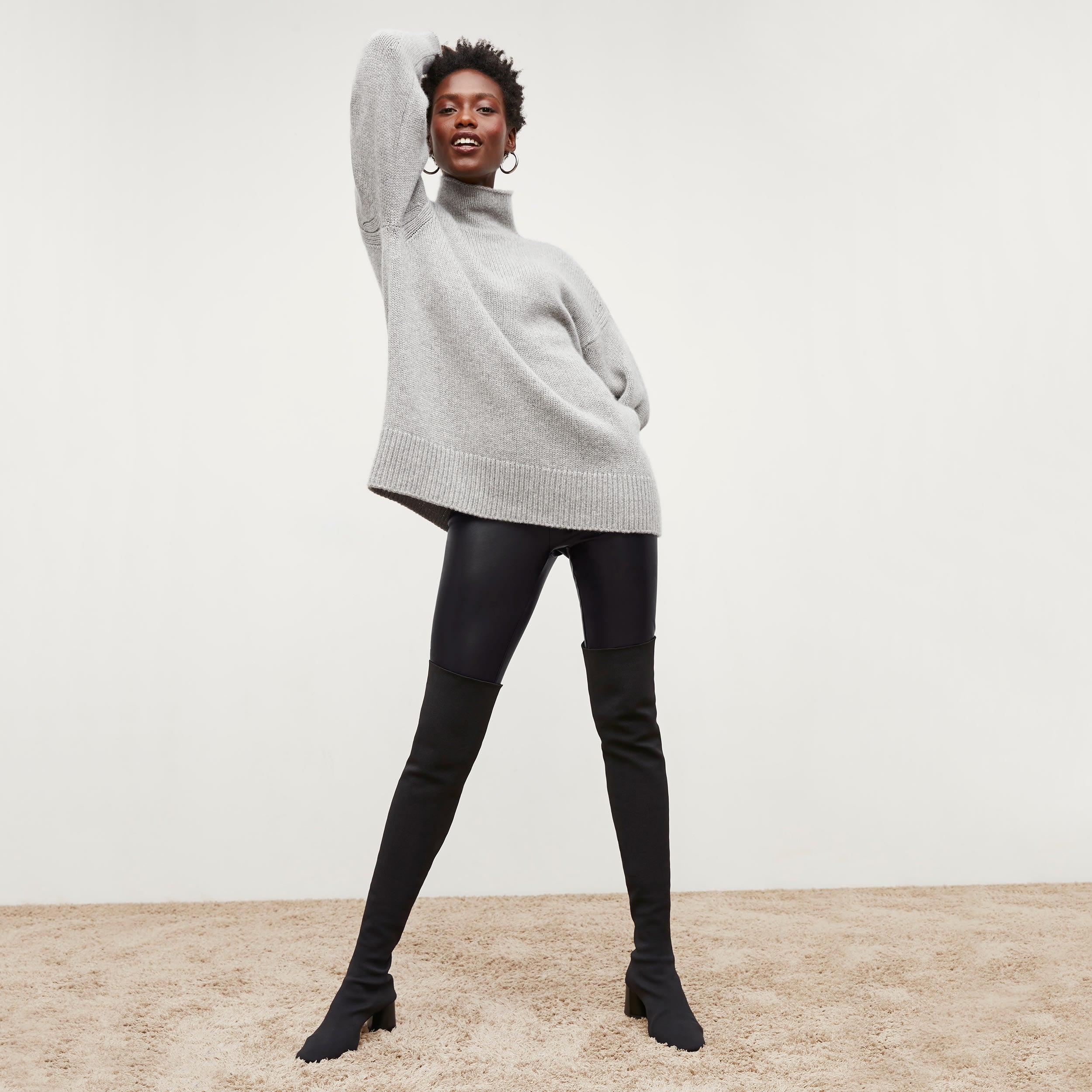 Vegan Stretch Leather Harrington Legging - High Waist Black Faux Leather Pants for Women | Perfect for Workout, Yoga, and Casual Wear