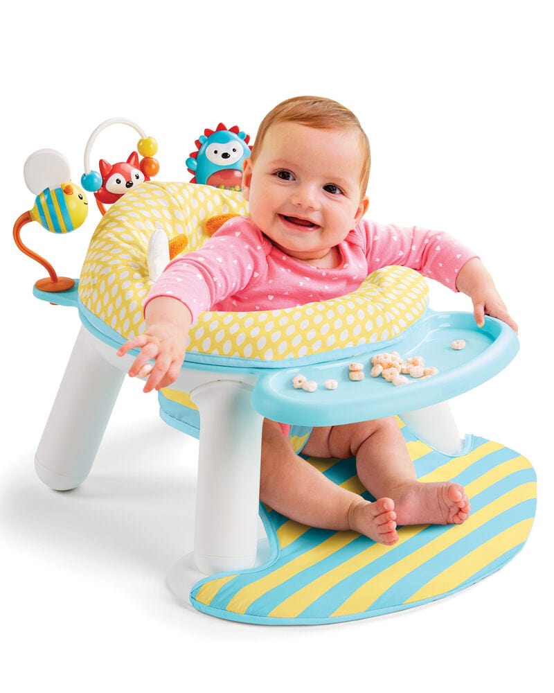 Skip Hop 2-in-1 Activity Floor Seat for Babies | Convertible Play & Feeding Chair | Perfect for Tummy Time, Playtime & Mealtime at Home or Daycare