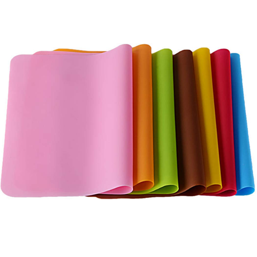 7PCS Non-Slip Silicone Baking Mats Set - Heat Resistant Insulation Table Mat, Kneading Dough Mat, Rolling Pastry Mat, Oven Mat & Soft Cutting Board for Baking, Cooking & Kitchen Counter Protection (Multicolor) - Perfect for Home Bakers, Pastry Chefs & DIY Cooking Enthusiasts