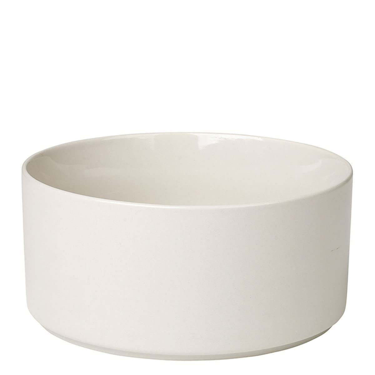 Blomus PILAR 8-Inch Ceramic Serving Bowl in Moonbeam Cream - Perfect for Salads, Pasta, and Elegant Dinner Table Settings
