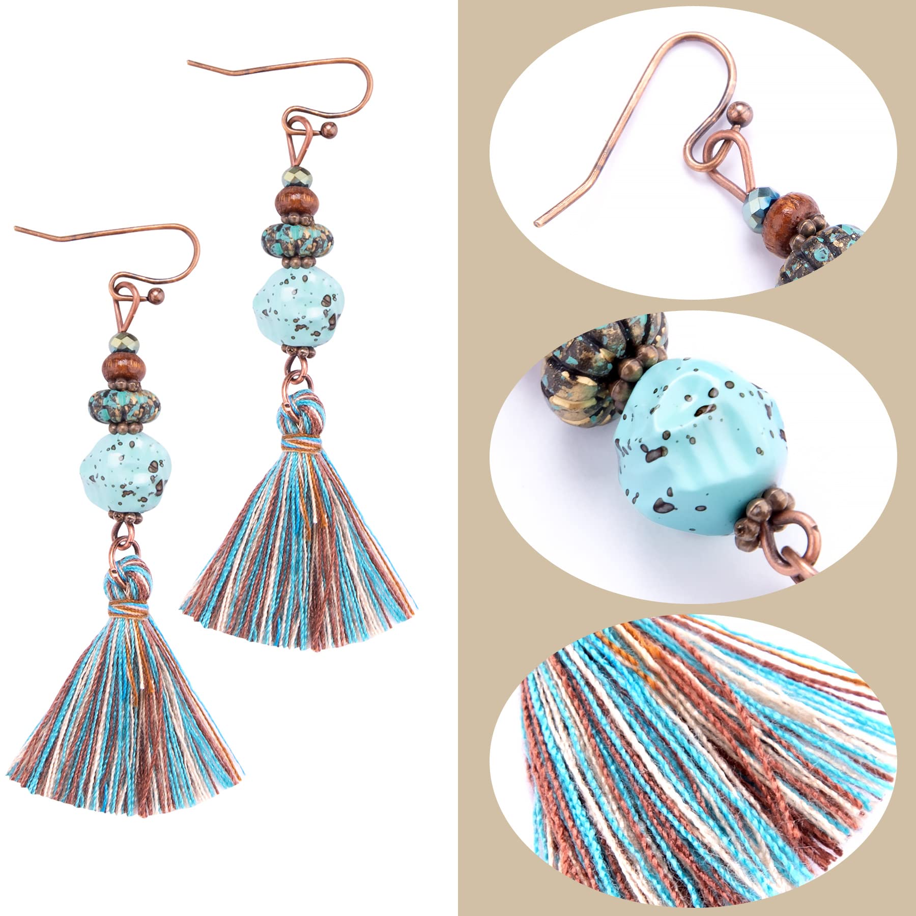 Duufin 20 Pairs Bohemian Earrings for Women - Vintage Drop Dangle Earrings Set, Alloy Long Boho Statement Jewelry | Perfect for Festivals, Parties & Everyday Boho Fashion