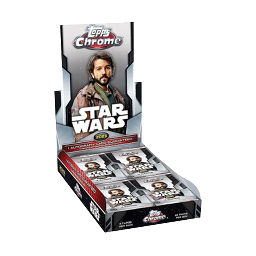 2023 Topps Chrome Star Wars Hobby Box - Exclusive Trading Cards for Collectors | Perfect for Display, Gifts & Investment