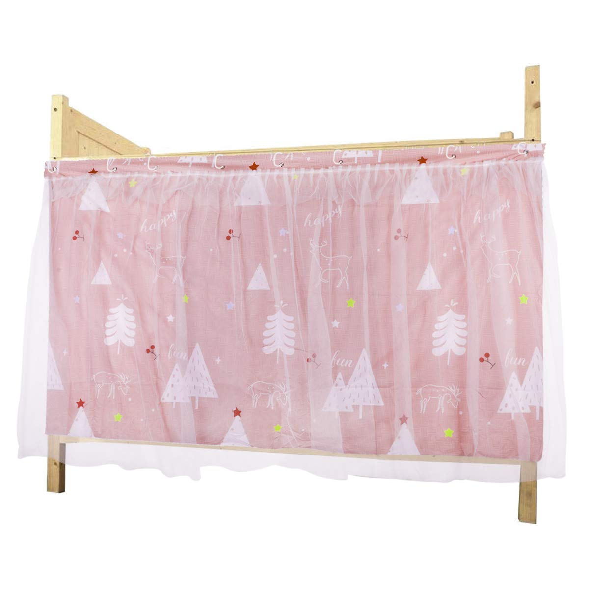 Starsouce Blackout Bed Canopy Curtain for College Dorm Bunk Beds - Privacy Screen with Hanging Rings & Rope, Dustproof Single Bed Tent (Perfect for Student Dorm Rooms, Hostels & Small Spaces)