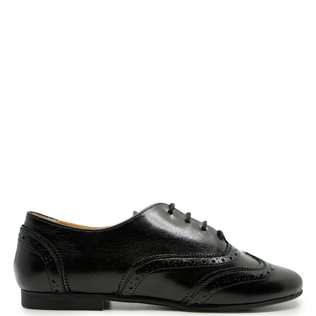 Andanines Black Wingtip Lace Oxford Shoes for Men - Classic Formal Dress Shoes for Business, Wedding & Office Wear