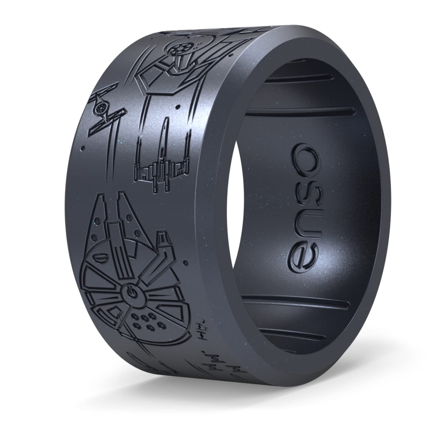 Star Wars Marquee Silicone Rings - Wide Comfortable Flexible Wedding Bands for Men & Women - Perfect for Cosplay, Workout, Gym, Swimming & Everyday Wear
