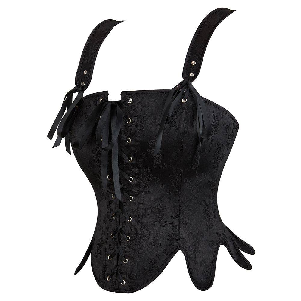 FDJIAJU Women's Bustier Corset - Elegant Vintage Floral French Design Halter Top Bandage Corset for Women | Perfect for Burlesque, Lingerie, Cosplay & Evening Wear