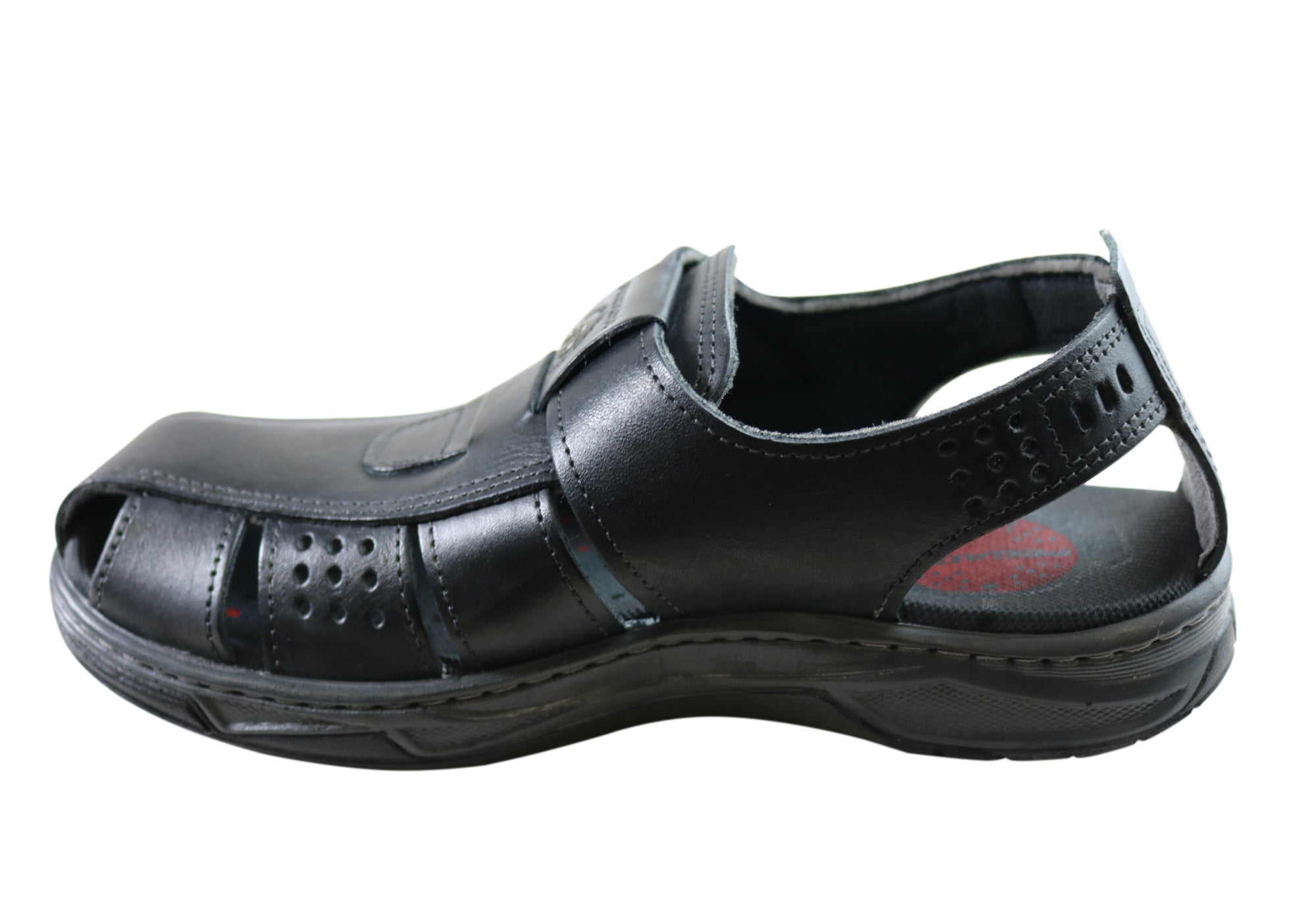 Premium Kent Men's Leather Sandals with Cushioned Comfort - Handcrafted in Brazil - Perfect for Beach, Travel & Summer Outdoor Activities