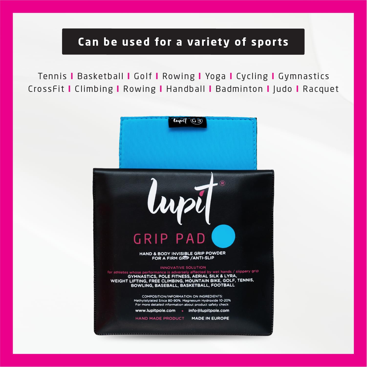 Lupit Grip ONE Piece - Multi-Sport Grip Boost & Pole Dance Grip Aid - 1600 Non-Slip Tabs for Golf, Tennis, Basketball, Weightlifting & Rock Climbing - Ultimate Grip Control for Gym, Sports & Pole Dancing