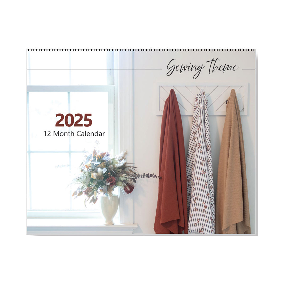 2025 12-Month Sewing Theme Wall Calendar - Perfect for Craft Rooms, Sewing Studios & DIY Enthusiasts - CH2400