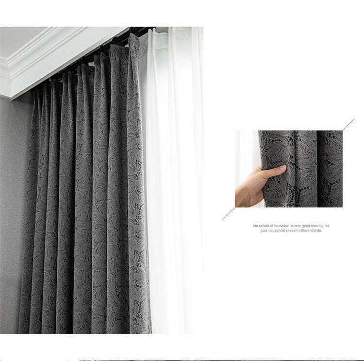 T.B. London Literary Lace Blackout Curtains - Steel Blue | Elegant Window Treatment for Bedroom & Living Room | Noise Reducing & Light Blocking Drapes